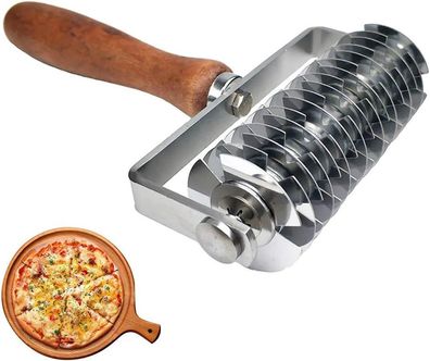 Edelstahl-Gitter-Rollenschneider, Pizza-Gebäck-Rad, rollende Brotplätzchen