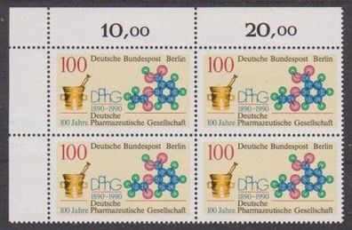 Berlin 1990 postfrisch MiNr. 875 Ecke oben links Pharmazeutische Gesellschaft