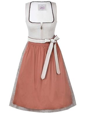 Dirndl Rinchnach 58cm Länge taupe mauve - Größe: 36