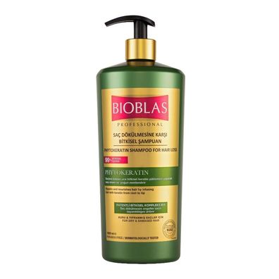 Bioblas Phytokeratin Shampoo trockenes/strapaziertes Haar für Haarausfall 1000ml