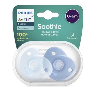 Philips Avent Soothie – 2x BPA-freier Schnuller für Babys von 0 bis 6 Monaten