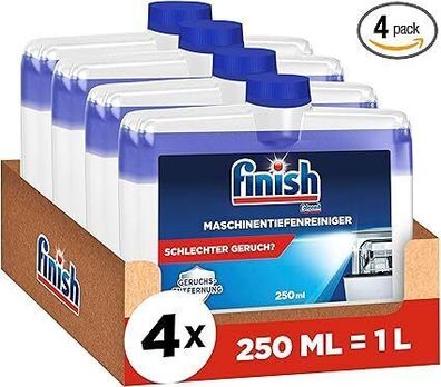 Finish Maschinentiefenreiniger Flüssiger Maschinenreiniger Kalk & Fett, 4x250ml