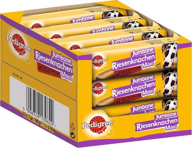 Pedigree Hundesnacks Riesenknochen Maxi Jumbone für große Hunde ( + 25kg) 12x 180g