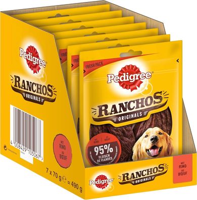 Pedigree Hundesnacks Ranchos Originals, 7er Pack, 7x70g – Weiche Hundeleckerlis