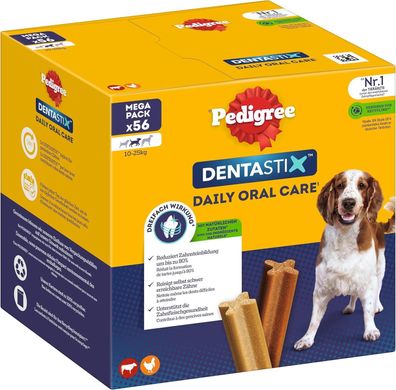 Pedigree DentaStix Daily Oral Care Zahnpflegesnack für mittelgroße Hunde 56 Stk