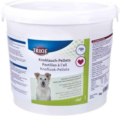 Trixie 2995 Knoblauch-Pellets, Hund, D/F/Nl , 3 Kg Eimer, Hunde-Futter, für Hund