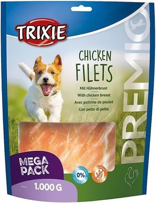 TRIXIE Hundeleckerli PREMIO Hunde-Chicken Filets 1kg Premium Leckerlis für Hund