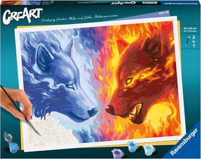 Ravensburger CreArt - Malen nach Zahlen 23549 Fire & Ice ab 14 Jahren, Kunst