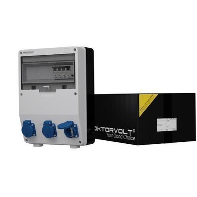 Stromverteiler TD-S/ FI 3x230V FI-Schalter 40A 2P Doktorvolt®