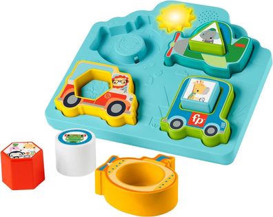 Fisher-Price Fahrzeugpuzzle Formen & Geräusche - Spielzeug mit 40 Liedern