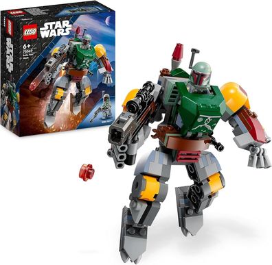 LEGO Star Wars Boba Fett Mech baubare Actionfigur mit Blaster, 13cm groß, Kinder