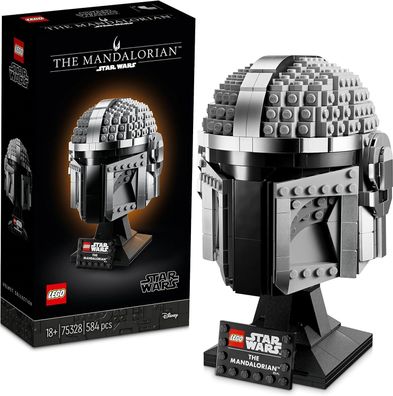 LEGO 75328 Star Wars Mandalorianer Helm Modell, Sammlerstück, 584-tlg. Bau Set