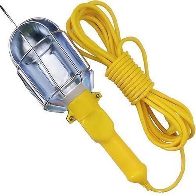 Handleuchte Handlampe, Lampenfassung E27 mit Kabel, Arbeitsleuchte Gelb Retoo