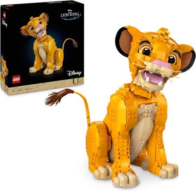 LEGO Ç€ Disney Simba, der Junge König der Löwen, Bau-Spielzeug zum Sammeln, Deko