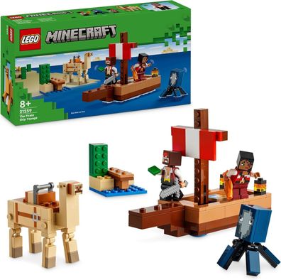 LEGO Minecraft Die Piratenschiffreise, Spielzeug-Schiff & Piratenfiguren, Kinder