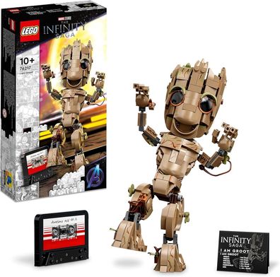 LEGO 76217 Marvel Ich Bin Groot Spielzeug zum Bauen, Set mit Baby Groot-Figur