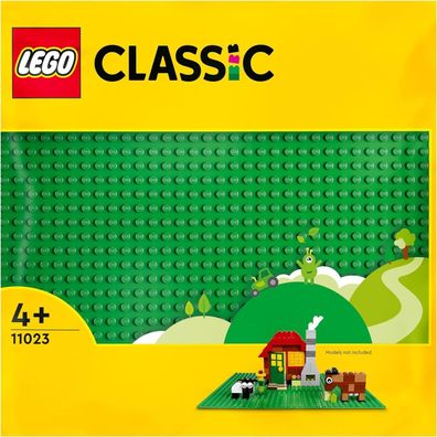 LEGO Classic Grüne Bauplatte, quadratische Grundplatte mit 32x32 Noppen, Kinder