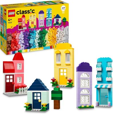 LEGO Classic Kreative Häuser, Bausteine-Set für Kinder, Konstruktions-Spielzeug