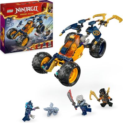 LEGO Ninjago Arins Ninja-Geländebuggy Ninja-Spielzeug + Auto, Drache & 4 Figuren