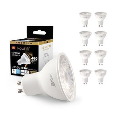 LED Glühbirne GU10 Premium 5W 3000K Warmweiß 430lm 8-pak