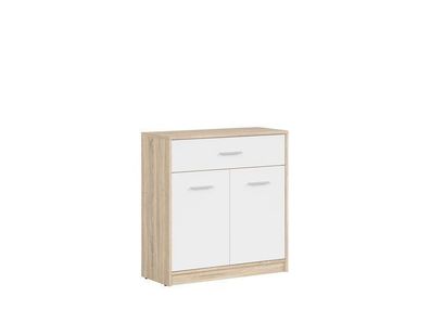 Kommode Nepo Plus - Sideboard - Schlafzimmermöbel -Eiche Dekor + Weiß