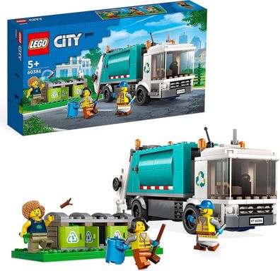 LEGO City Müllabfuhr, Müllwagen Spielzeug mit Mülltonnen für Kinder ab 5 Jahren