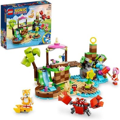 LEGO Sonic The Hedgehog Amys Tierrettungsinsel Spielzeug-Set, Baubares Spiel Set