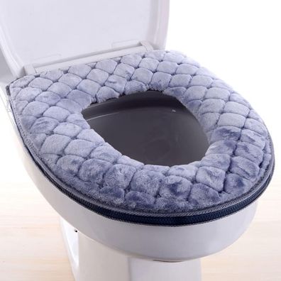 Luxuriöses, verdicktes, warmes Toilettensitzkissen, elastisches, waschbares Tuch