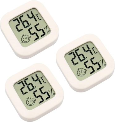 3-teiliges Mini-Digital-Raumthermometer-Set, LCD-Display, kabelloses Thermometer