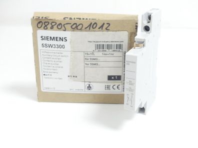 Siemens 5SW3300 Hilfsstromschalter 1S+1Ö , 1no+1nc ungebraucht