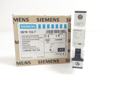 Siemens 5SY6102-7 Leitungsschutzschalter C2 230/400V ungebraucht