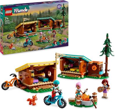 LEGO Friends Gemütliche Hütten im Abenteuercamp, Spielset für Rollenspiele in