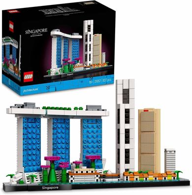 LEGO Architecture Singapur Skyline-Set, Modellbausatz mit Marina Bay Sands, Set