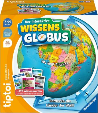 Ravensburger tiptoi Spiel 00107 - Der interaktive Wissens-Globus - Lern-Globus