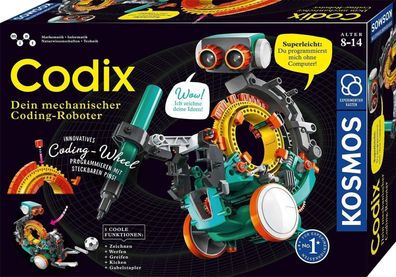 Kosmos 620646 Codix, Dein Mechanischer Coding Roboter, Lern-Spielzeug für Kinder