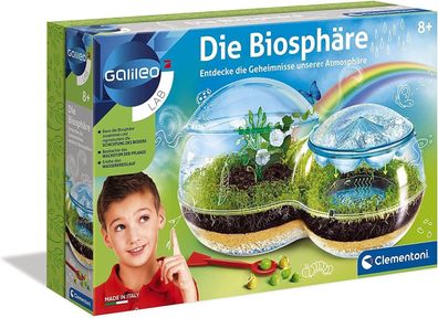 Clementoni Galileo Lab – Die Biosphäre, Experimentierkasten für Kinder, Biologie