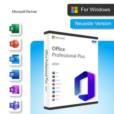 Microsoft Office 2024 Professional Plus I Pro I für Windows I Kein Abo