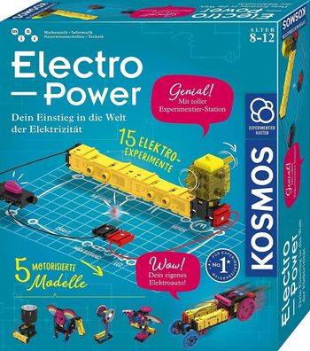 KOSMOS 620707 Electro Power, Technik Experimentierkasten für Kinder ab 8 Jahre