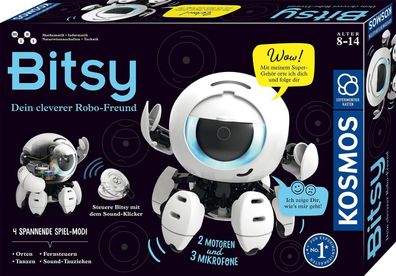 Kosmos 621094 Bitsy - Dein cleverer Robo-Freund, Roboter für Kinder, Spielzeug