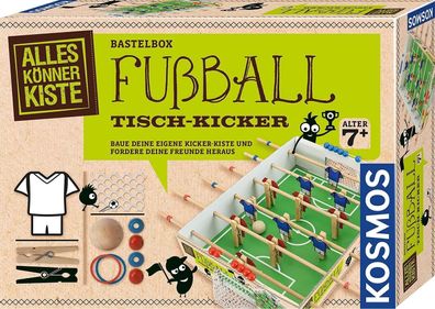 Kosmos 604479 Alles-Könner-Kiste Fußball Tisch-Kicker, DIY-Bastelset für Jungen