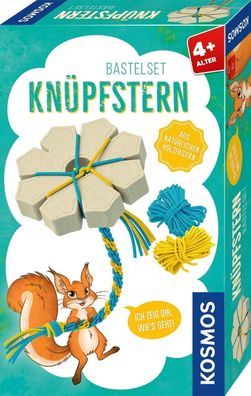 KOSMOS 712594 Knüpfstern, Bastel-Set für Kordeln, für Kinder ab 4 Jahre, Kinder