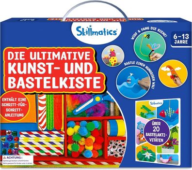 Skillmatics Die ultimative Bastelkiste, 2000+ Teile, Bastelmaterial, DIY Kinder