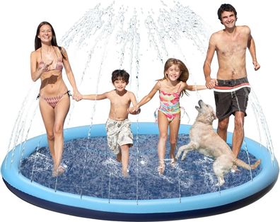 Tosekry Kinder Sprinkler mit Antirutschfunktion, Wasser-Spielzeug Hunde Pool