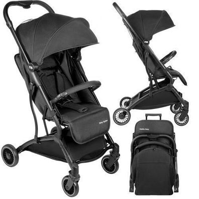 Kinderwagen Buggy mit dem Koffer, fér Kinder bis 15 Kg, Flugzeug tauglich, Schwarz