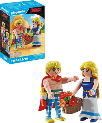 Playmobil Asterix 71544 Tragicomix & Falbala, verliebtes Paar, Spielzeug Kinder