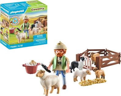 Playmobil Country 71444 Junger Schäfer mit Schafen, Hüten und Pflegen der Schafe