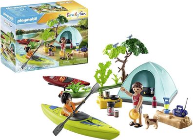 Playmobil Family Fun 71425 Zelten, Camping, aufregendes Naturabenteuer Spielzeug