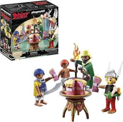 Playmobil Asterix 71269 Pyradonis' vergiftete Torte Spielzeug fér Kinder, 24-tlg