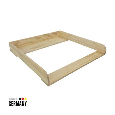 Puckdaddy Wickelaufsatz Finn 80x80x10 cm aus Holz Natur für IKEA Hemnes Kommoden