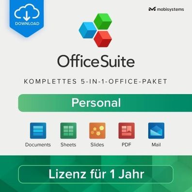 Mobi OfficeSuite Personal / 1User / 1Jahr / ESD